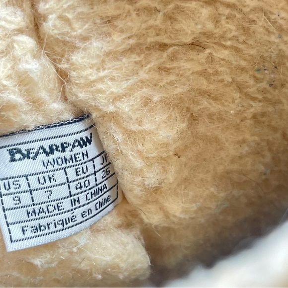 BearPaw Adele Boots Womens 9 Brown Tan Suede Fur Lined Mid Calf Braided Strap - Picture 15 of 16